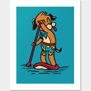 SUP Dog Rentals | Funny Paddleboarding Dog Posters and Art